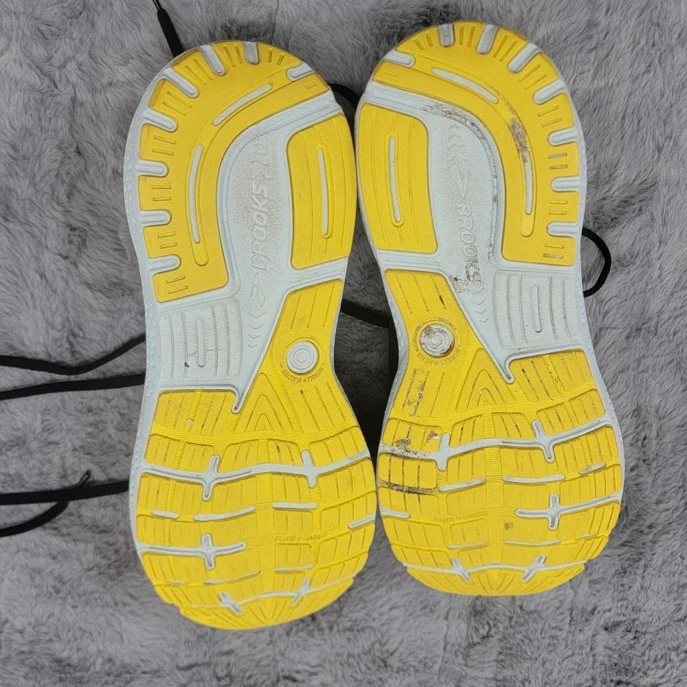 Brooks Ghost 16 Shoes Mens 10 Black Blue Yellow‎ Road Running Sneakers